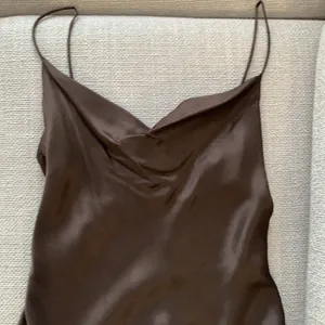 Zara brown silky tank top thumbnail 2