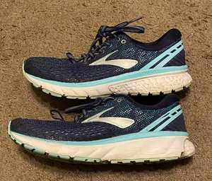 Womens Brooks Ghost 11 Green Blue‎ Teal Running Shoes Size 7 thumbnail 1