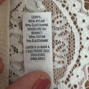 Aerie Eyelash Lace Bralette Womens L‎ Ivory Racerback Wireless Padded Sexy thumbnail 5