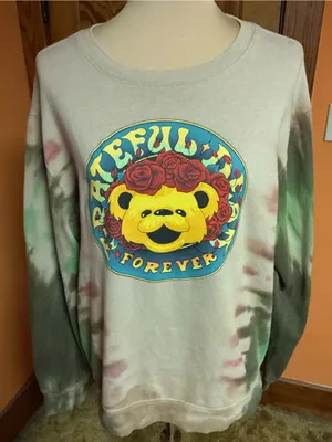 Grateful Dead Grateful Forever Dancing Bear Tie Dye Sweatshirt Large thumbnail 3