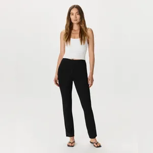 Quince Ultra-Stretch Ponte Straight Leg Pants‎ in Black, Size S thumbnail 4
