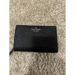 Kate Spade Joeley Glitter Medium Bi Fold Compartment Wallet Black NWT thumbnail 3
