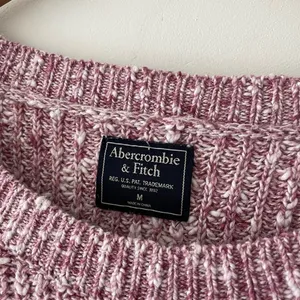 Abercrombie & Fitch Marled Pink Shaker Sweater Cotton‎ Linen Blend thumbnail 3