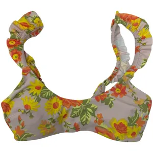 Aerie Floral‎ Printed Ruffle Scoop Bikini Top Boho Retro Size XS NWOT thumbnail 5