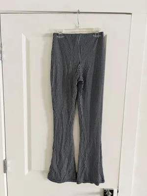 Urban Outfitters NWT navy gingham flare pants size XS thumbnail 3