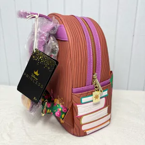 Loungefly Disney Rapunzel‎ Storybook Backpack - Brown and Purple thumbnail 2