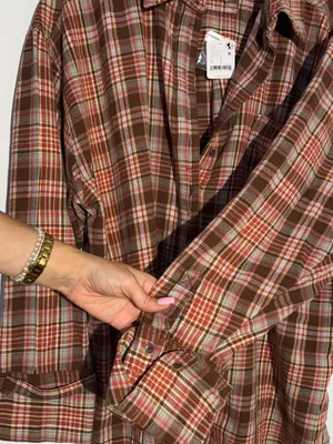 NWT! We The Free Brown, Rust & Pink Plaid Shirt Jacket thumbnail 11