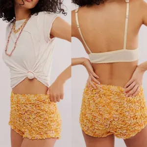 Free People Scrunch‎ It Up Shorts sunset punch sz L thumbnail 2