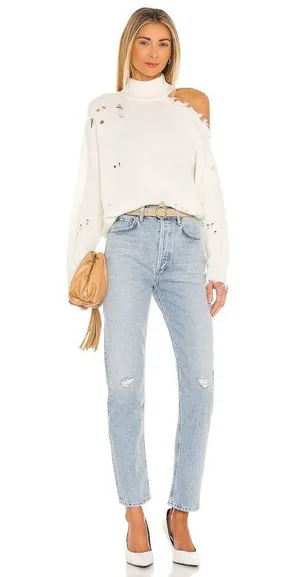 Revolve Lovers And Friends Women's Arlington Sweater In Ivory Size L thumbnail 4