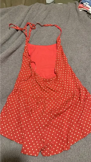 Free People Red/pink Polka Dot Romper thumbnail 3