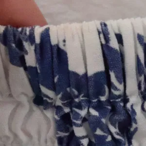 THML Floral Smocked Midi Dress Womens Size XS Blue White Ruffle Tiered Smocked thumbnail 8