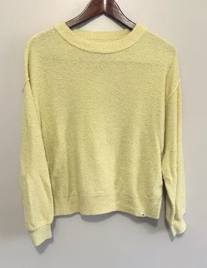 Roots Women's Yellow Organic Cotton Blend Boucle Sweater Shorts Set Size Small‎ thumbnail 1