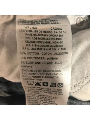 Levi's Denizen Light Blue Skinny Stretchy Jeans Size 28 thumbnail 7
