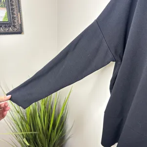 COS Black Oversized Knit Long Sleeve Tunic Top SZ‎ Medium Stretch Minimal Luxury thumbnail 4