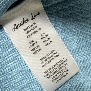 Another‎ Love Noa V Neck Sleeveless Ribbed Knit Top Dusty Blue Small NEW thumbnail 6