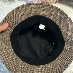 Stylish Brown Wool Tweed Bucket Hat thumbnail 6
