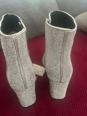Madden Rhinestone Pointed Toe Booties with Cushioned thumbnail 8