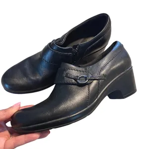 Clarks Collection Leather Shootie Women 9M Blk Professional Block Heel 26102429 thumbnail 2