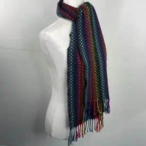 Merona Scarf Rectangular Rainbow Weave Warm Soft thumbnail 3