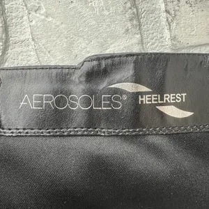 Aerosoles Incredible Riding Boots 7 Black Leather Zip Knee High Heelrest Cushion thumbnail 7