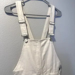 Free People Women's Size-0 Torn Up Jumper Dress‎ Skirt Overall White thumbnail 10