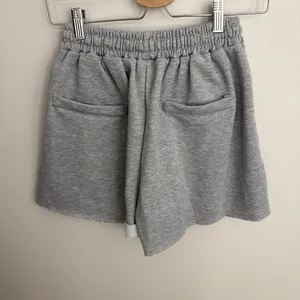 Raw Hem Asymmetrical Shorts with Exposed Pocket Lining thumbnail 2