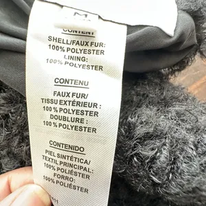 NWT Kendall + Kylie Coat Sz M Shaggy Faux Fur Reversible Mid-Length Notch Collar thumbnail 9