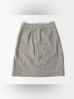 Banana Republic Neutral Grey Midi A-Line Skirt thumbnail 3
