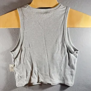 483 | NWT OFFLINE by Aerie Ribbed Cropped Tank Top Light‎ Gray XL thumbnail 2