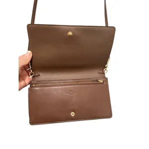 COACH Signature Hayden Folded Over Cross Body Brown 41920 Clutch in Color Block thumbnail 3
