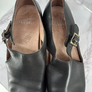 DANSKO Black Leather Hollie Block Heel Closed Toe Clog‎ Sz 39 EU Dance Comfy thumbnail 8