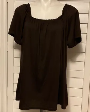 Chic Brown Blouse for Women Size 3X thumbnail 1