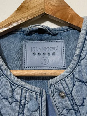 NEW Blank NYC Quilted Heart Jacket Size Small NWT Blue thumbnail 3