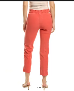 Mother The Springy Ankle Elastic Waist Jeans in a hot coral pink size 33 thumbnail 2