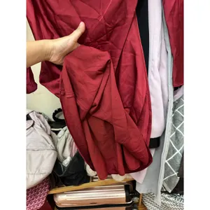Abercrombie & Fitch Long Sleeve Off The Shoulder Satin Dress Size Small Tall thumbnail 10
