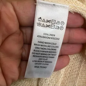 Joie Linen Blend Cream Short Sleeve Open Knit Flowy Cardigan Large Boho #800 thumbnail 6