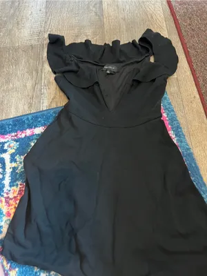 Majorelle Poise Black Off Shoulder Flare Mini Dress Small xs thumbnail 15
