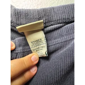LL Bean Womens Gray Corduroy Pull On Pants Straight Leg Medium Tall UCYR3 thumbnail 3