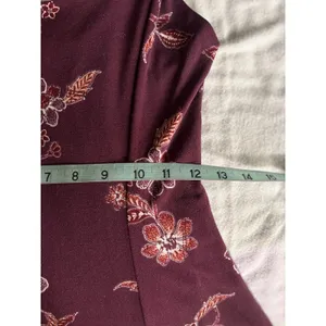 Aeropostale Burgundy Floral Strappy Mini Dress Size Sm Boho‎ Lined thumbnail 5