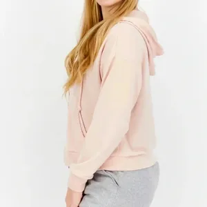 Kensie Sportswear Fit Hooded Long Sleeves Sweatshirt Pink Blush Casual Size M thumbnail 2