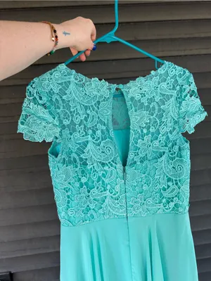 JJs House Estelle bridesmaid Dress Lace Bodice in Spa (Aqua blue/green) (206482) thumbnail 7