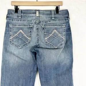 Ariat REAL Straight Leg Jean Size 29 Mid Rise Stretch Western Rodeo thumbnail 7