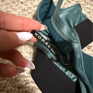 Koral Sweeper Infinity Sports Bra in Palace Teal Green- Size Small thumbnail 5