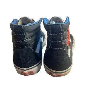 Vans Sk8-Hi Black‎ Suede High Top Rose Embroidered Unisex Sneakers M6.5 / W8.0 thumbnail 7