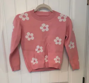 Pink Floral Crewneck Sweater thumbnail 1