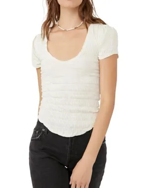 Free People White Sugar Cube Tee Optic size XS thumbnail 1