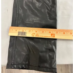 Abercrombie & Fitch Vegan Leather Ankle Straight Ultra High Rise Pants Black 26L thumbnail 9