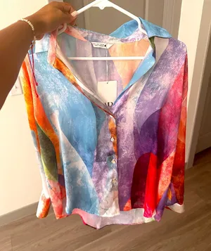NWT zara satin shirt thumbnail 1