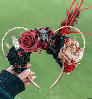 Disney HandMade Floral Light Up Pirate Ears thumbnail 1