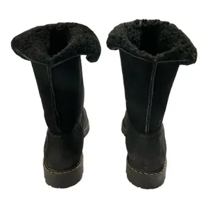 Sorel Suede Shearling Foldover Tall Black Boots Black Size 7M thumbnail 7